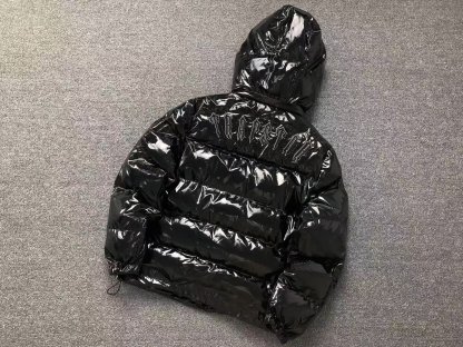 Trapstar Irongate Hooded Puffer Jacket Shiny Black
