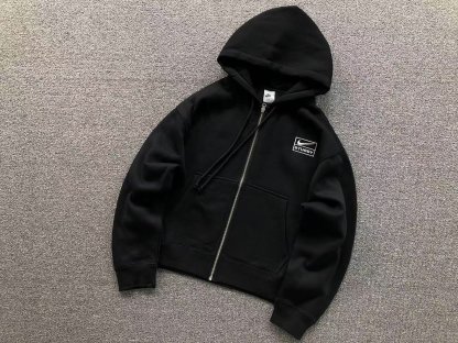 Nike x Stussy Washed Fleece Hoodie Black