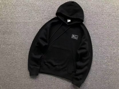 Nike x Stussy Washed Fleece Hoodie Black