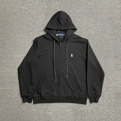 Ralph Lauren Zip Up Black White Logo