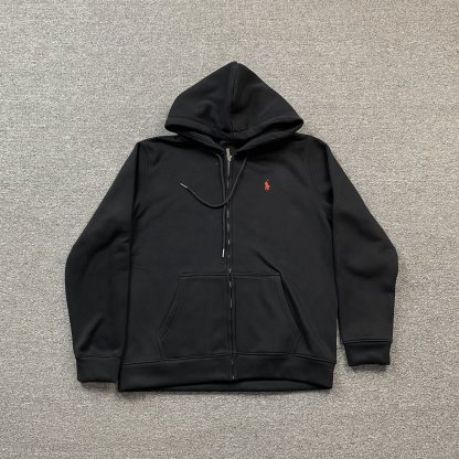 Ralph Lauren Zip Up Black Red Logo