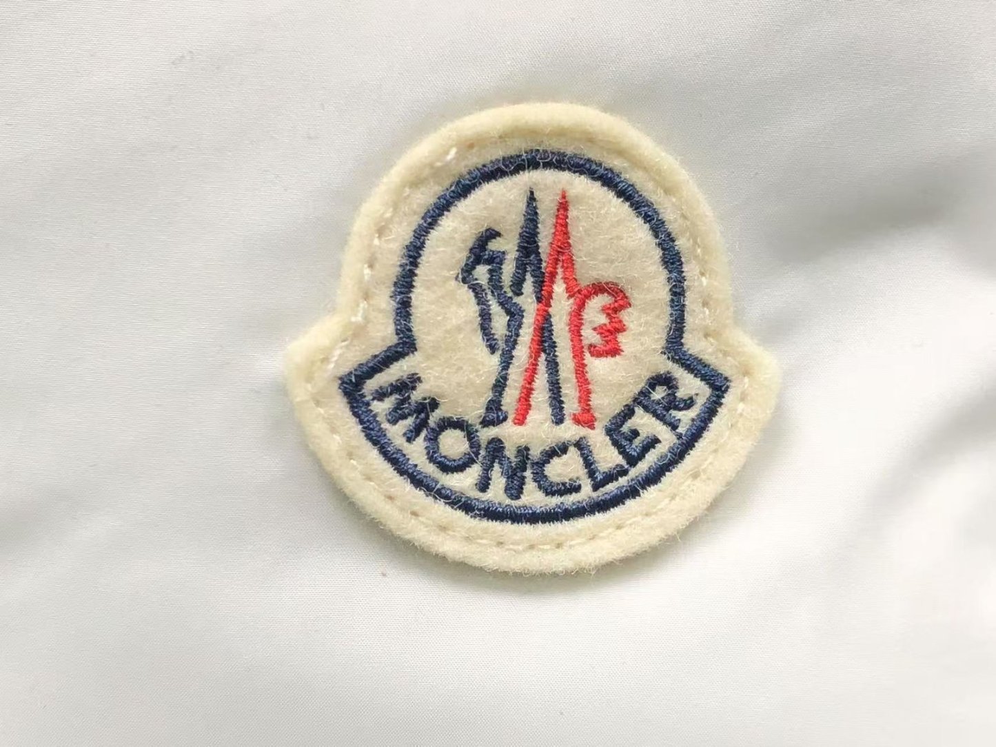 Moncler Logo Puffer Jacket White