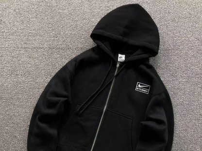 Nike x Stussy Washed Fleece Hoodie Black