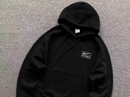 Nike x Stussy Washed Fleece Hoodie Black