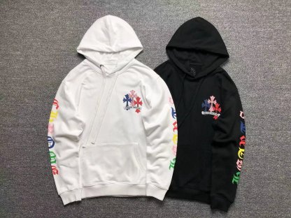 Chrome Hearts Colorfull Crosses Hoodie White