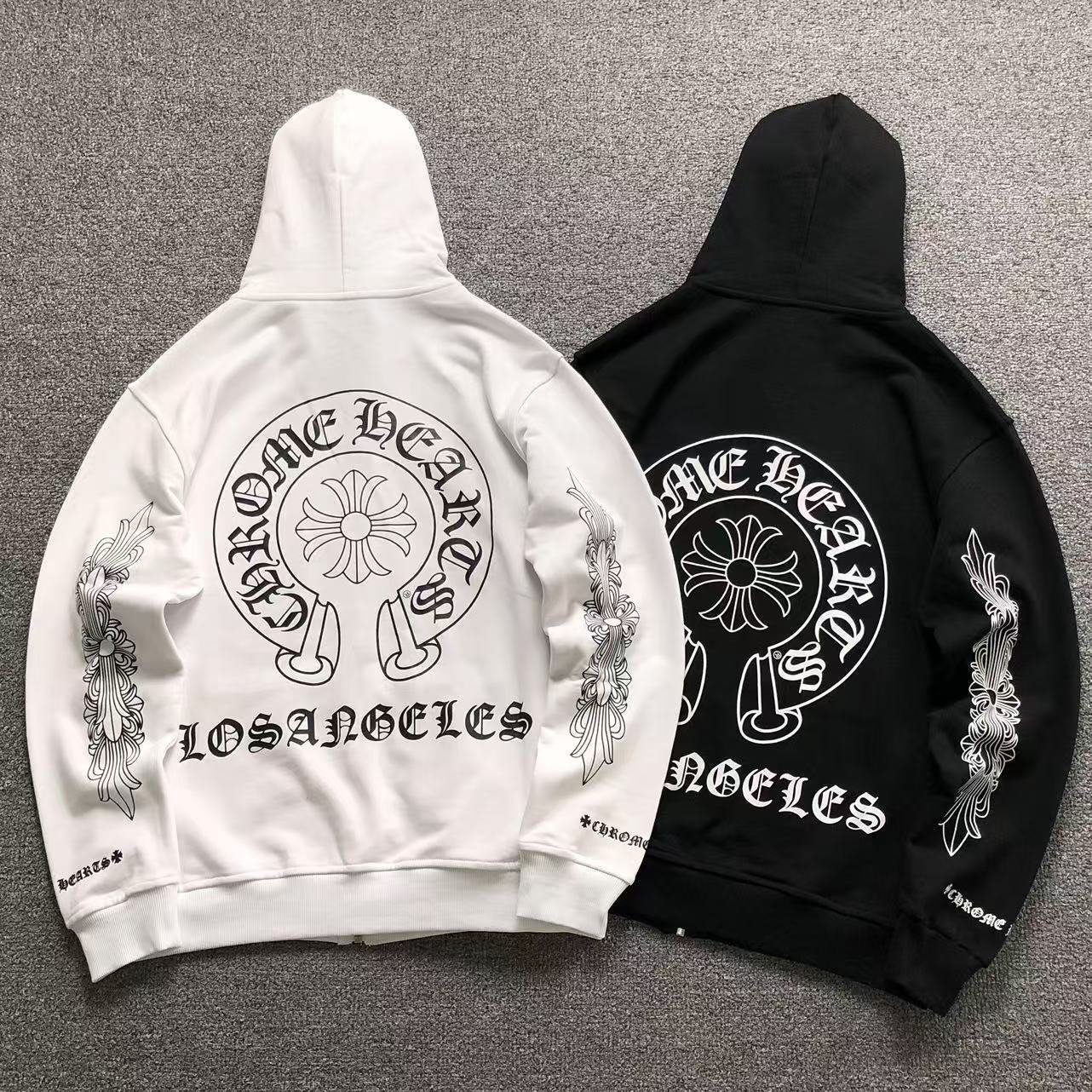 Chrome Hearts Los Angeles Zip Up Hoodie White
