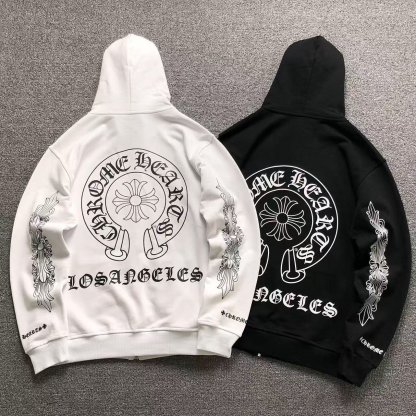 Chrome Hearts Los Angeles Zip Up Hoodie White