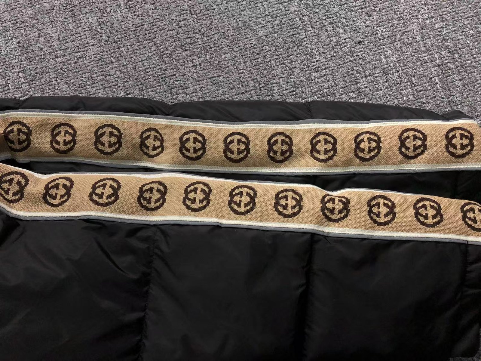 Gucci Pattern Logo Puffer Black
