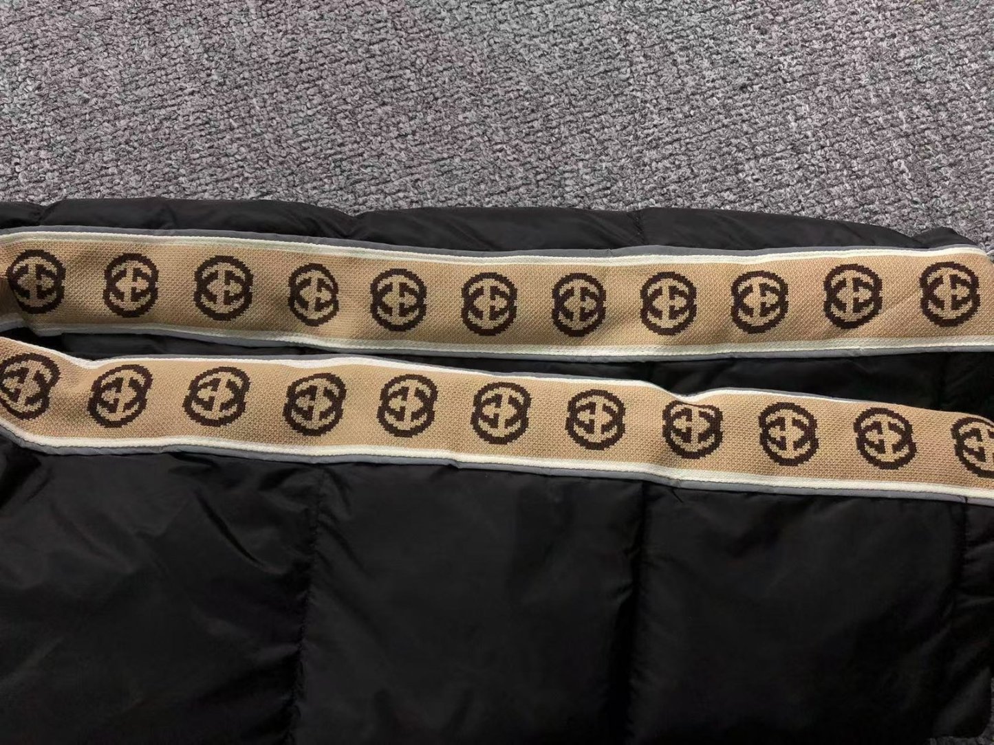 Gucci Pattern Logo Puffer Black
