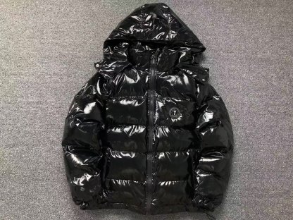 Trapstar Irongate Hooded Puffer Jacket Shiny Black