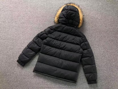 Moncler Faux Logo Puffer Jacket Black