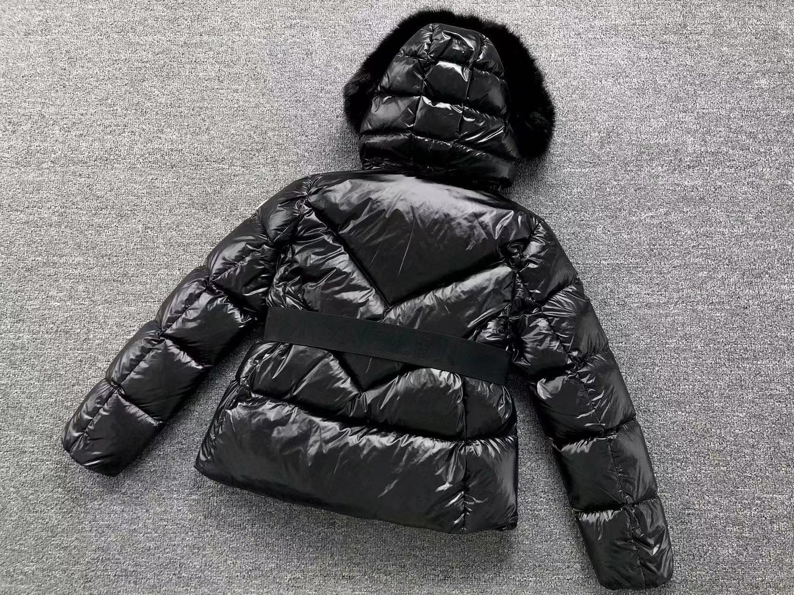 Moncler Faux Logo Puffer Jacket Black