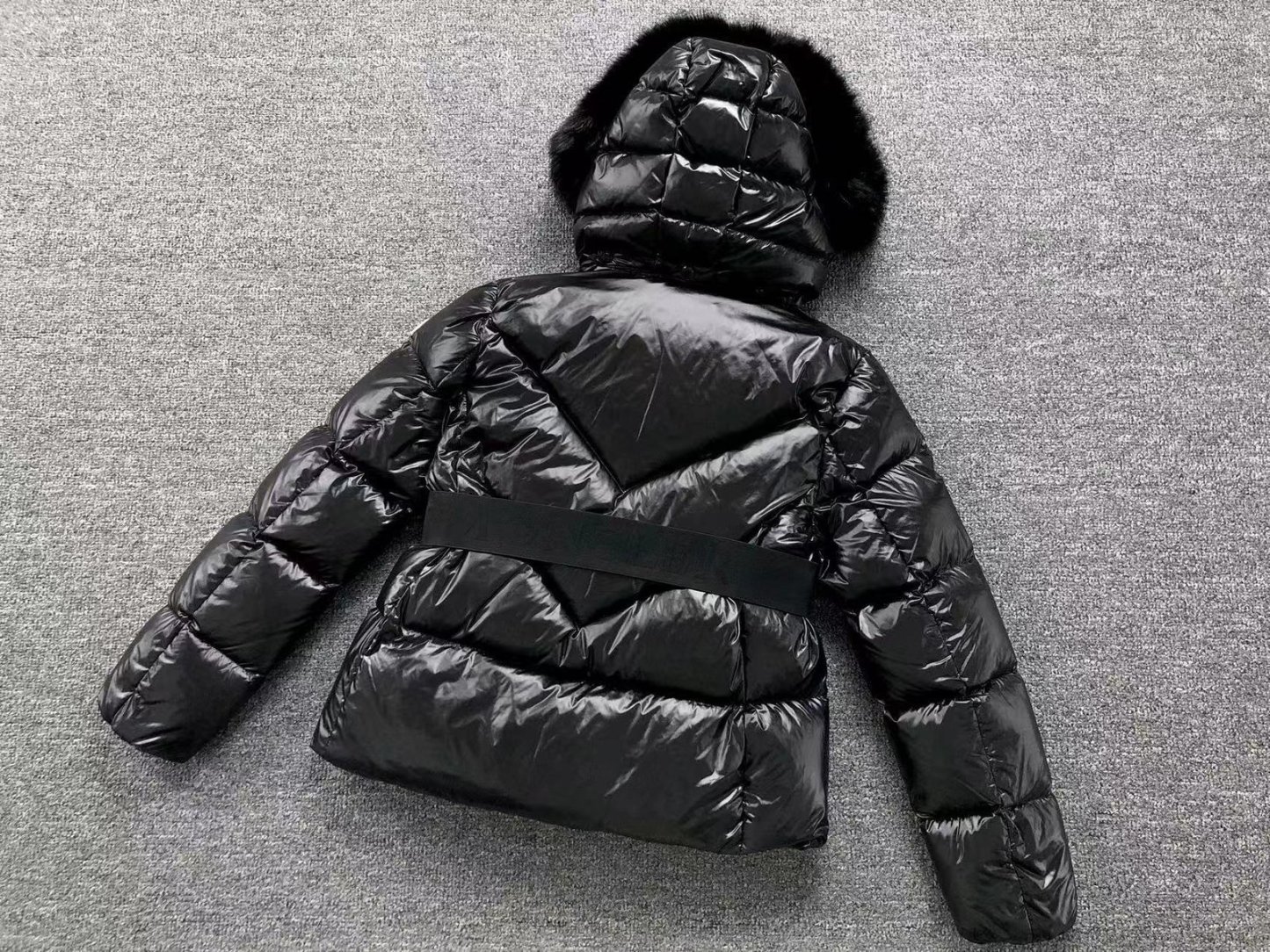 Moncler Faux Logo Puffer Jacket Black