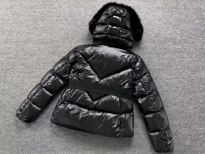 Moncler Faux Logo Puffer Jacket Black