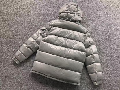 Moncler Logo Puffer Jacket Grey