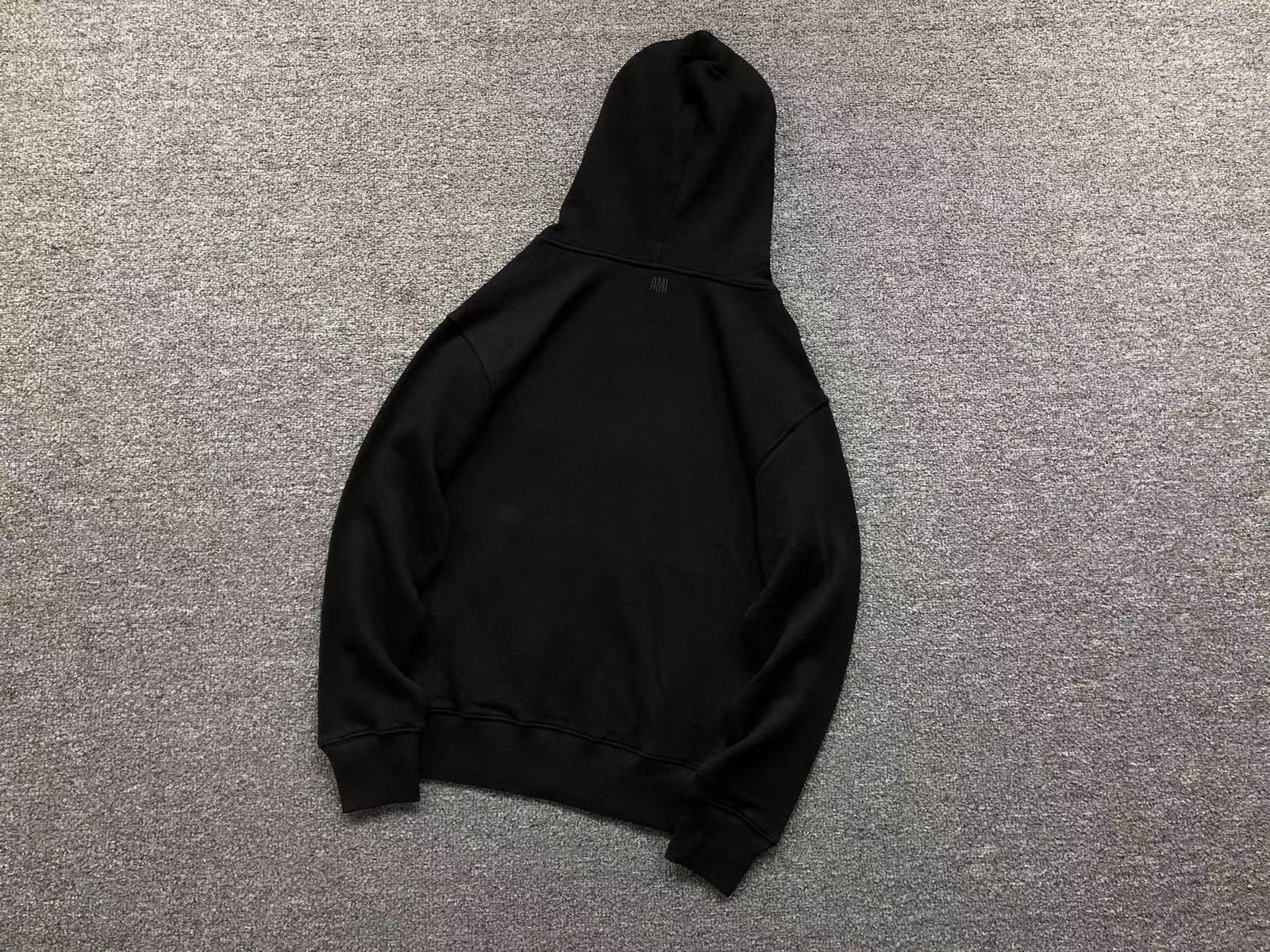 Ami Big Red Heart Zip Up Hoodie White