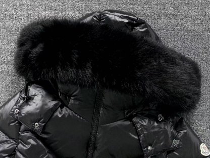 Moncler Faux Logo Puffer Jacket Black