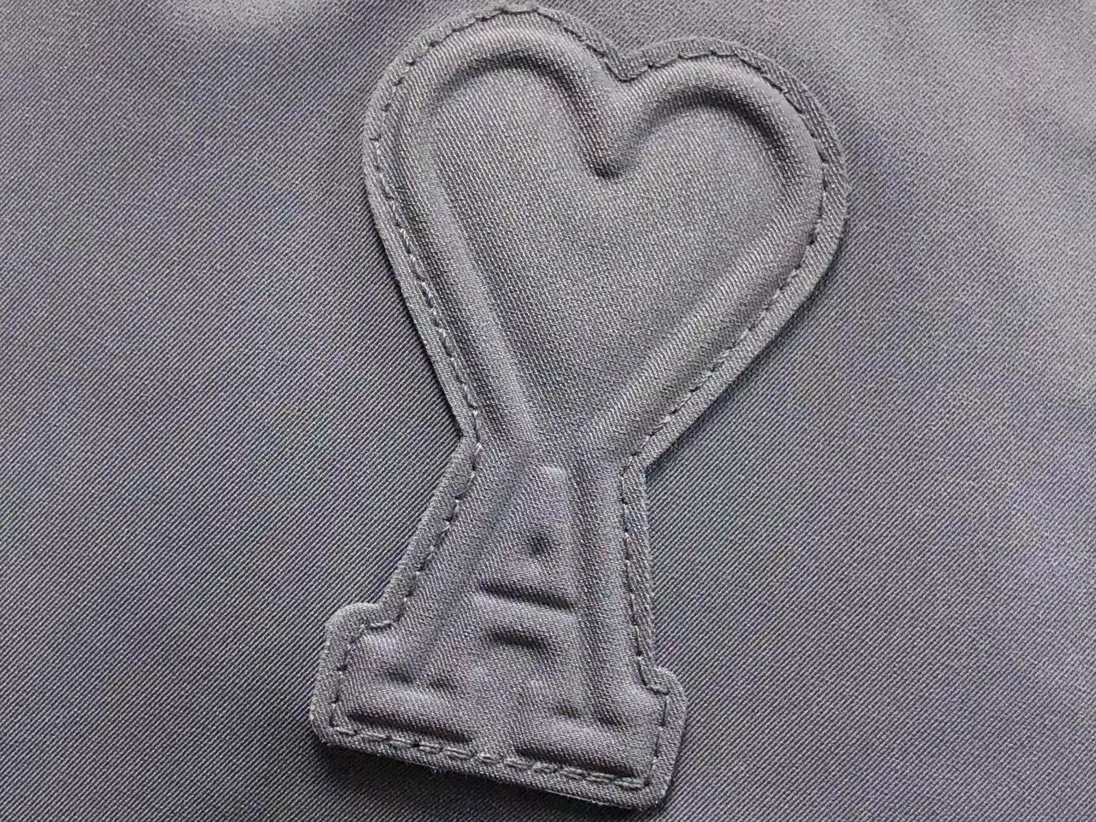 Ami Logo Puffer Jacket Grey