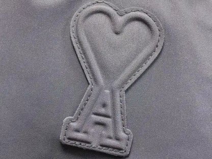 Ami Logo Puffer Jacket Grey