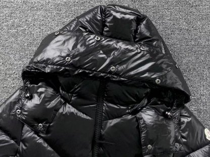 Moncler Faux Logo Puffer Jacket Black