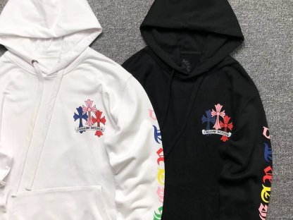 Chrome Hearts Colorfull Crosses Hoodie White