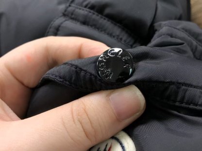 Moncler Faux Logo Puffer Jacket Black