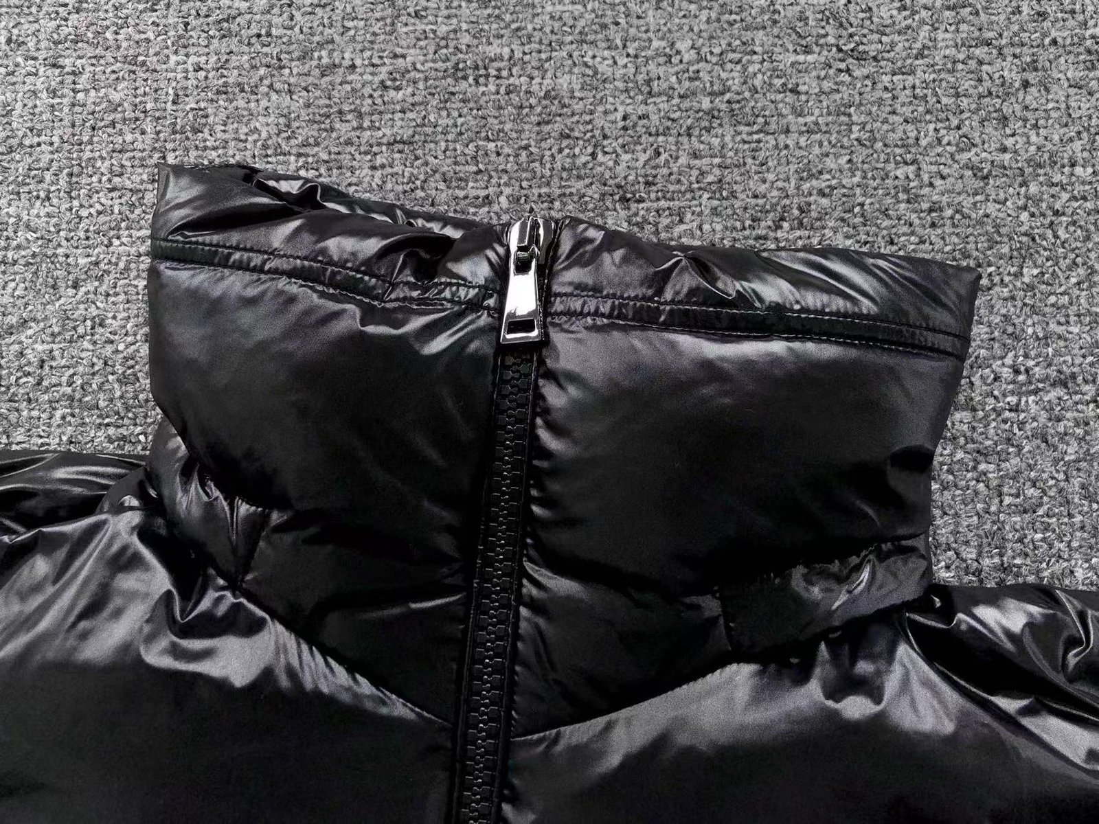 Moncler Faux Logo Puffer Jacket Black