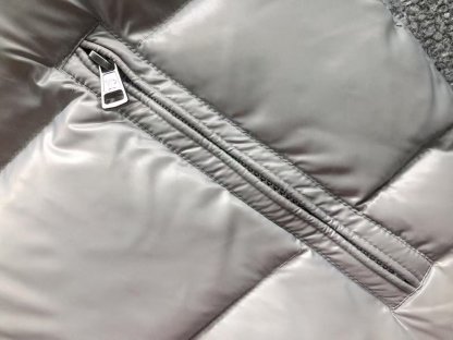 Moncler Logo Puffer Jacket Grey