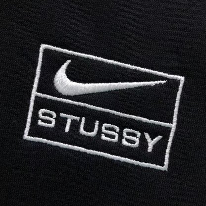 Nike x Stussy Washed Fleece Hoodie Black