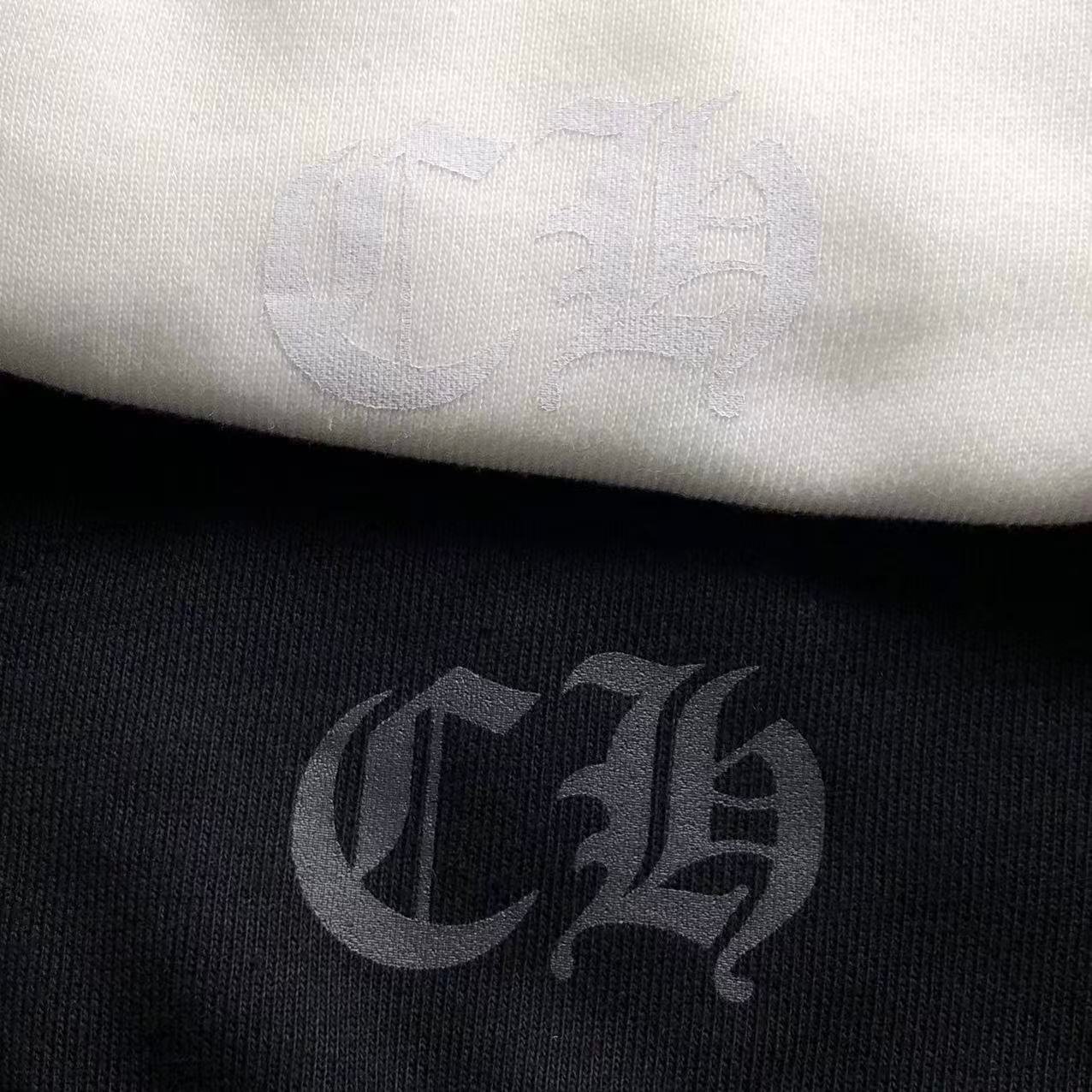 Chrome Hearts Logo Zip Up Hoodie White