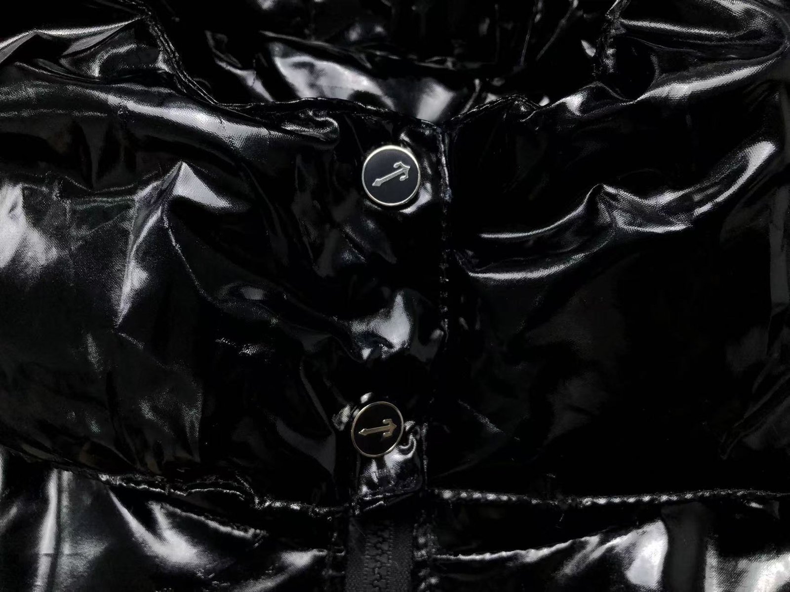 Trapstar Irongate Hooded Puffer Jacket Shiny Black
