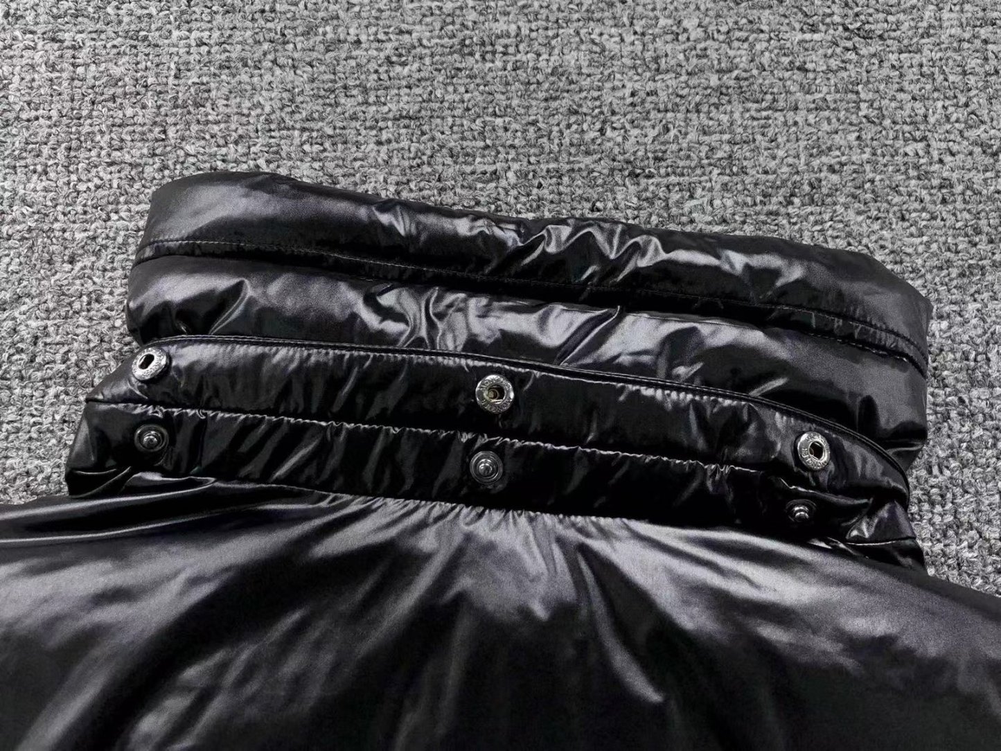 Moncler Faux Logo Puffer Jacket Black