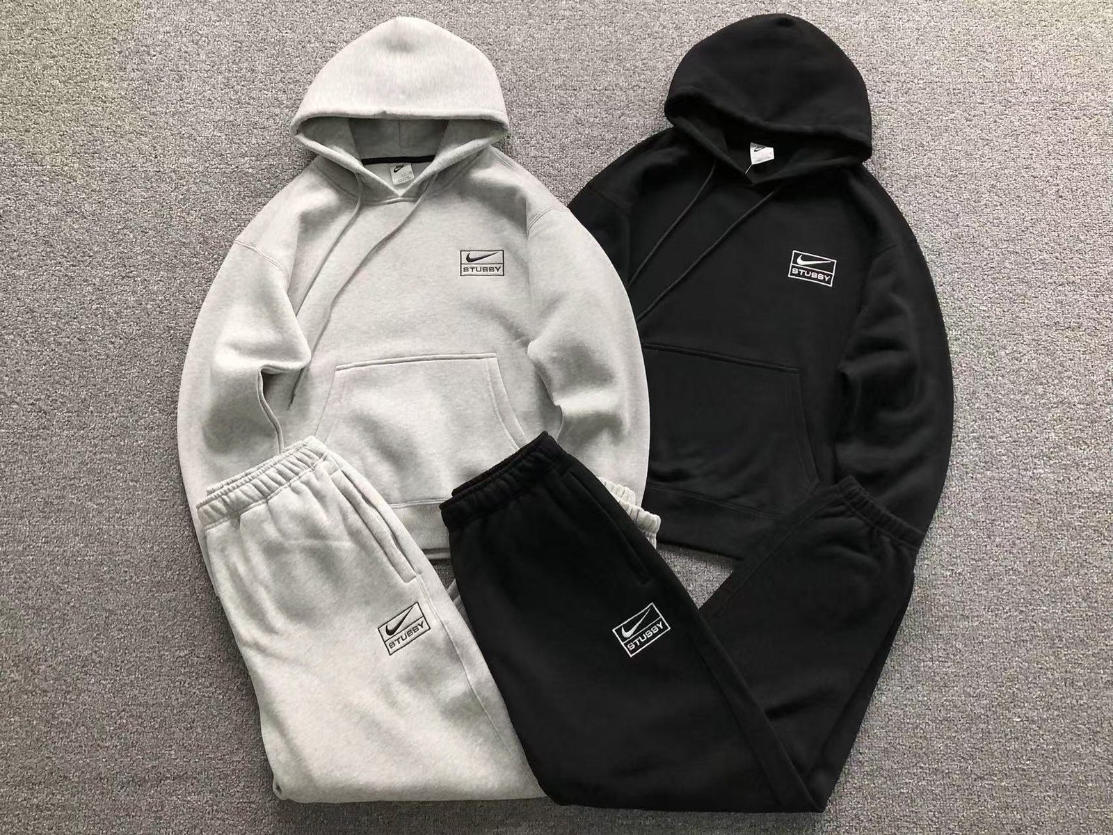 Nike x Stussy Washed Fleece Hoodie Black