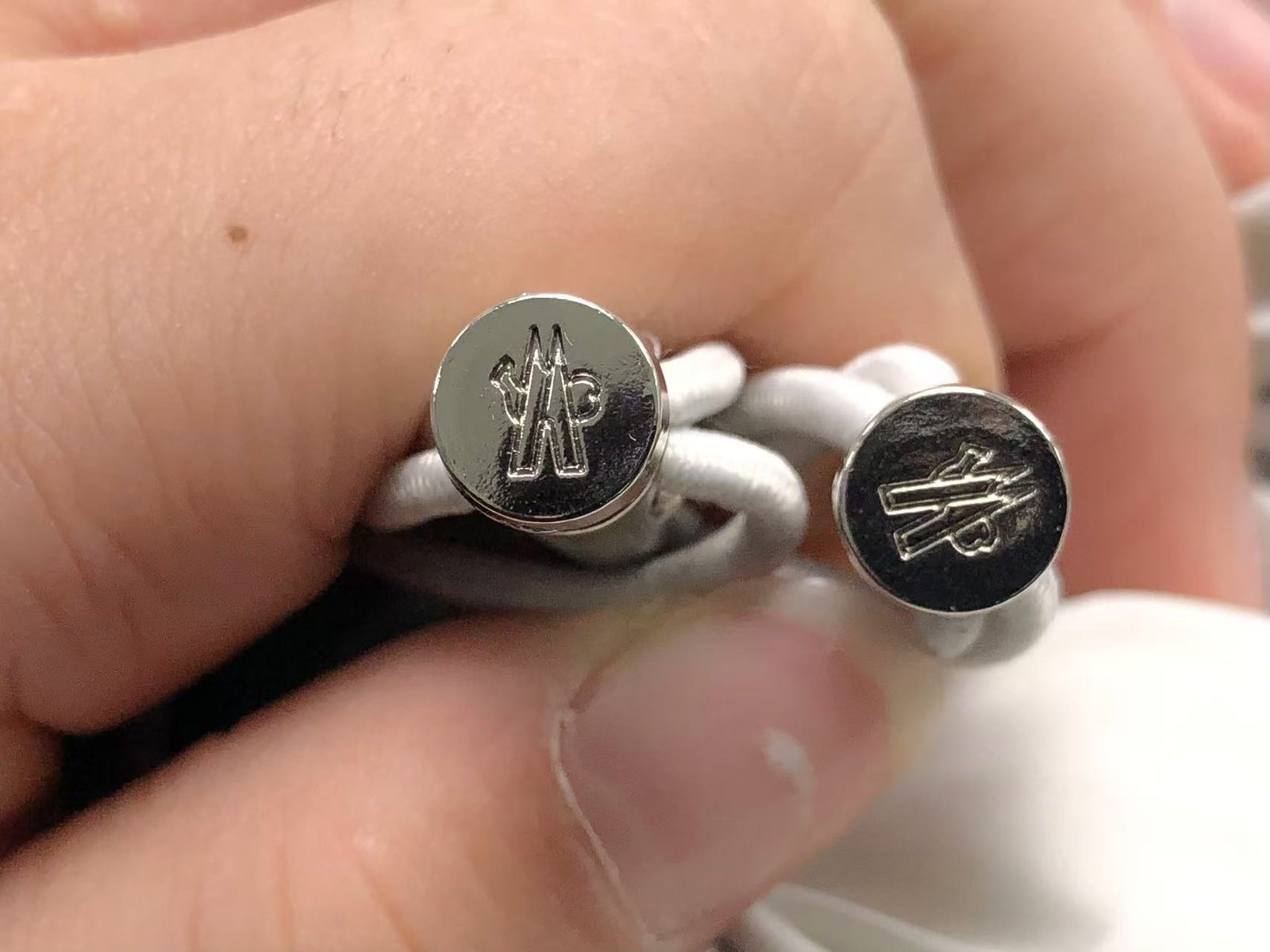 Moncler Logo Puffer Jacket White