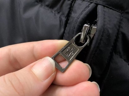 Moncler Faux Logo Puffer Jacket Black