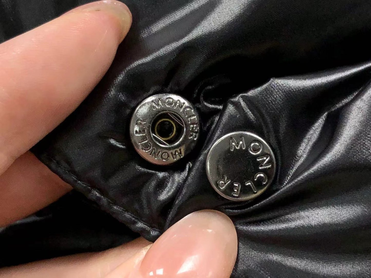 Moncler Faux Logo Puffer Jacket Black