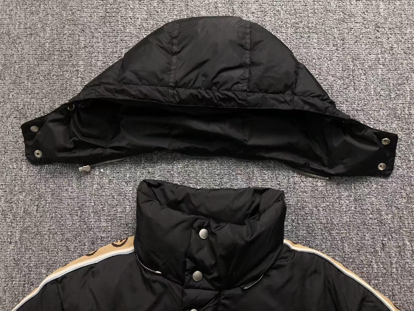 Gucci Pattern Logo Puffer Black