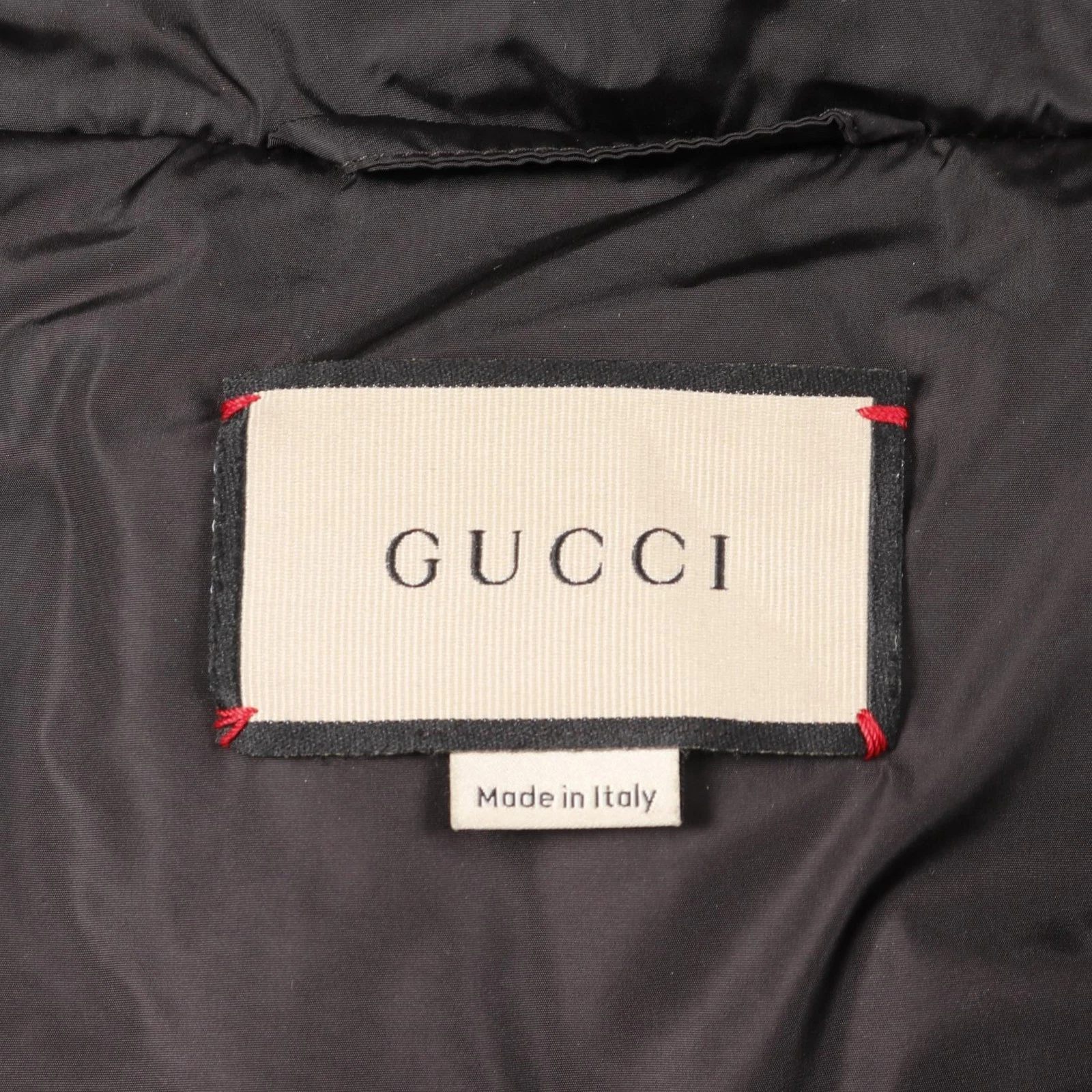 Gucci Hooded Down Jacket Black Canvas
