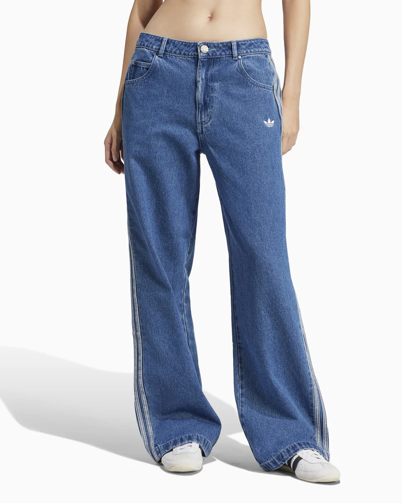 Loose Wide-Leg Jeans(Blue)