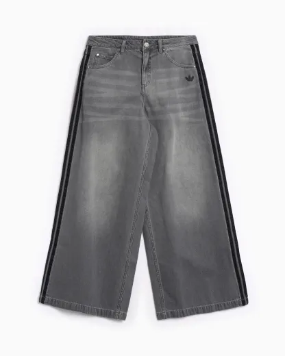 Loose Wide-Leg Jeans(Grey)