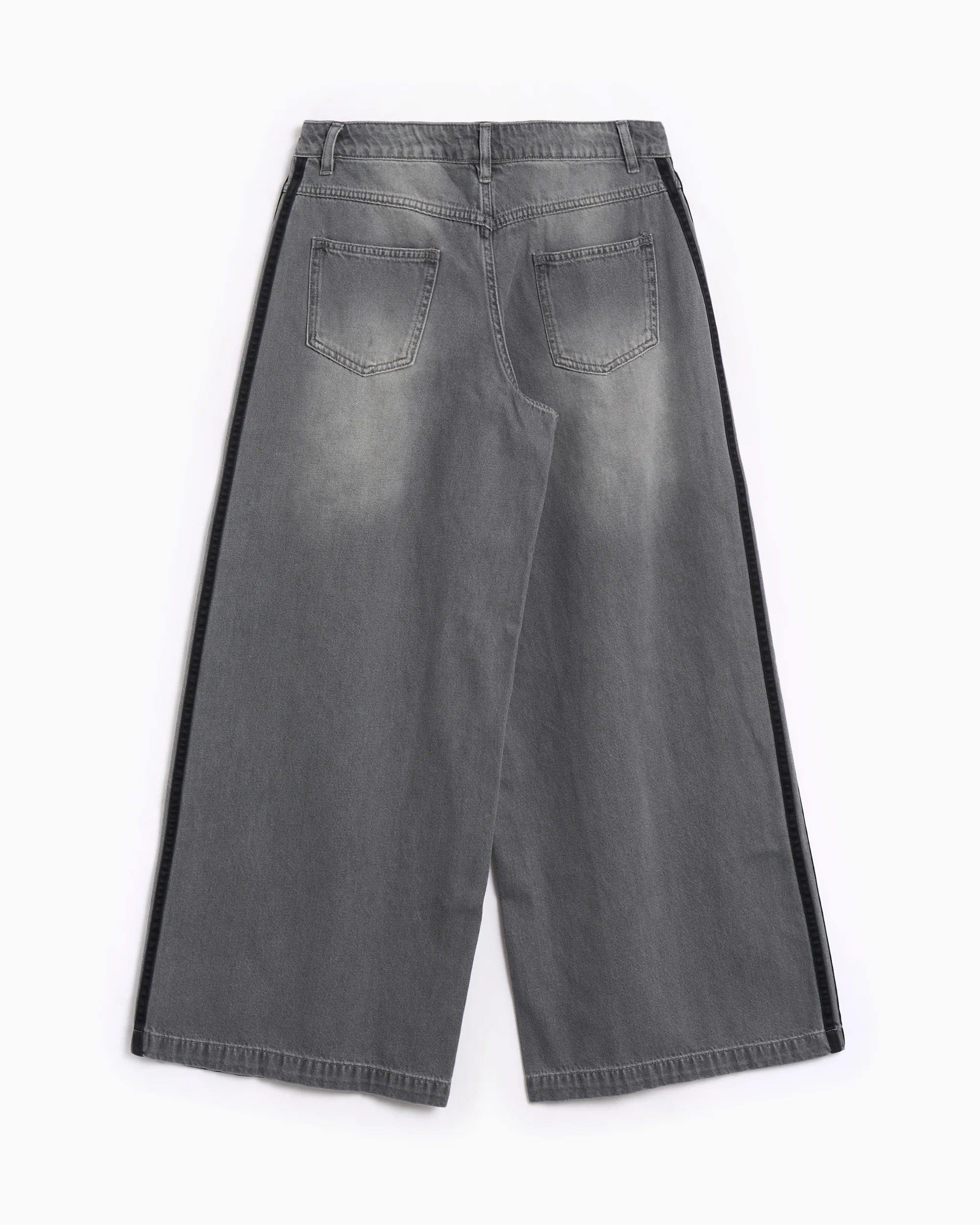 Loose Wide-Leg Jeans(Grey)