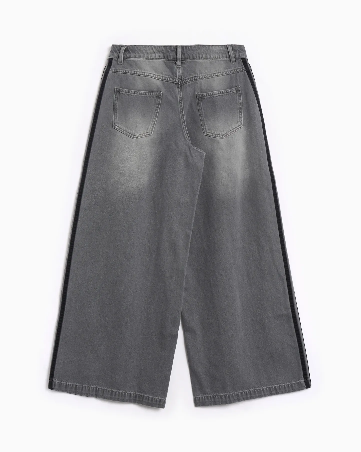 Loose Wide-Leg Jeans(Grey)