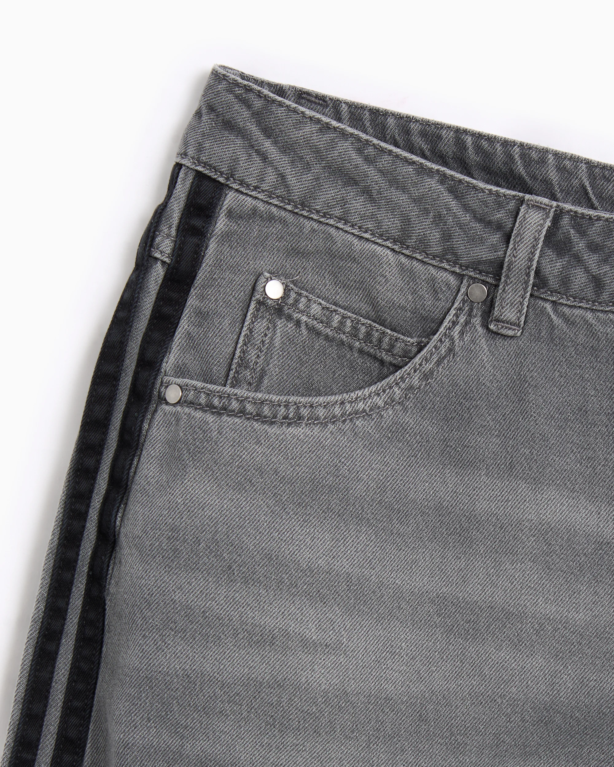 Loose Wide-Leg Jeans(Grey)