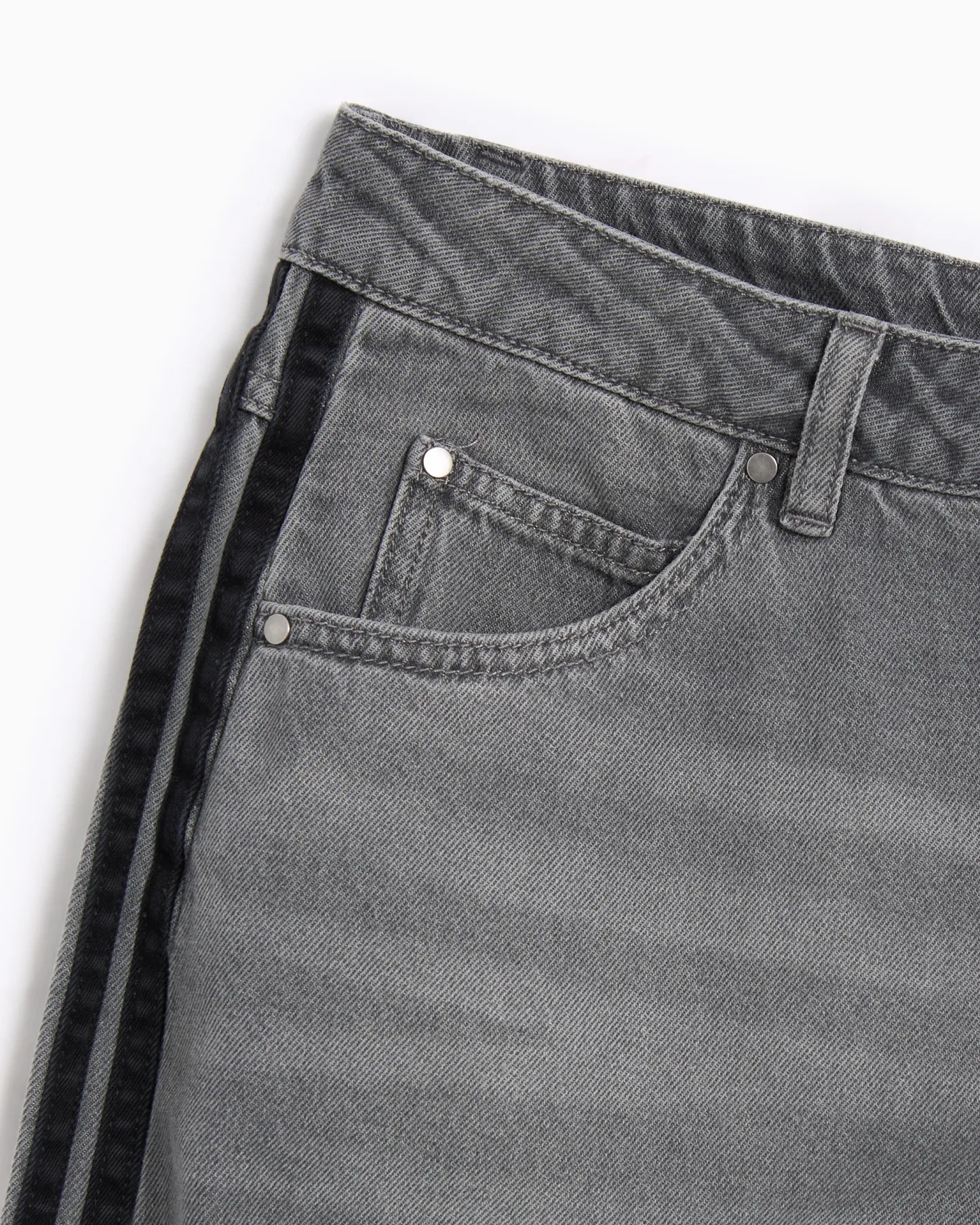 Loose Wide-Leg Jeans(Grey)