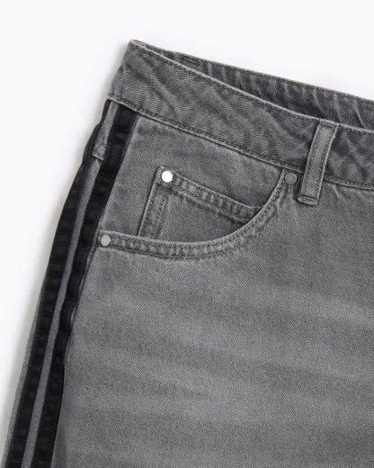 Loose Wide-Leg Jeans(Grey)