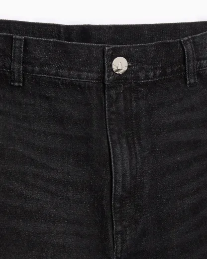 Loose Wide-Leg Jeans(Black)