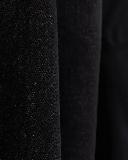 Loose Wide-Leg Jeans(Black)