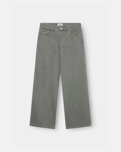 Baggy Denim Jeans Khaki Green-OSI