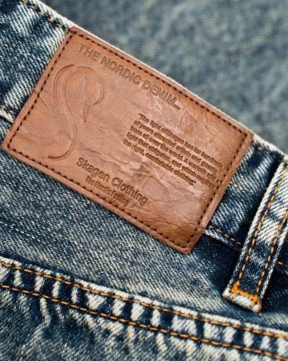 Extra baggy Denim Jeans Mid Blue Vintage Wash-OSI