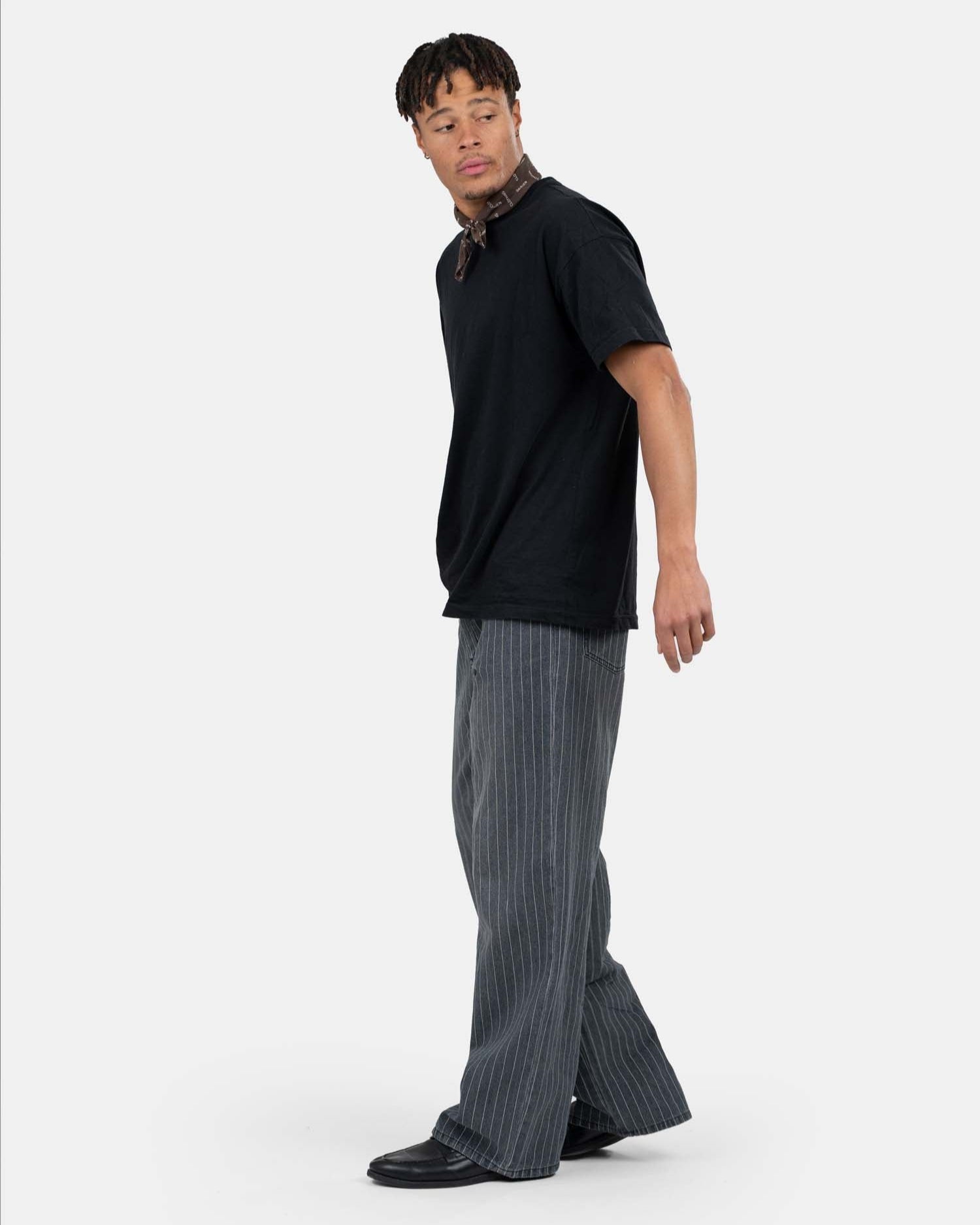 Extra baggy Denim Washed Pinstripe-OSI